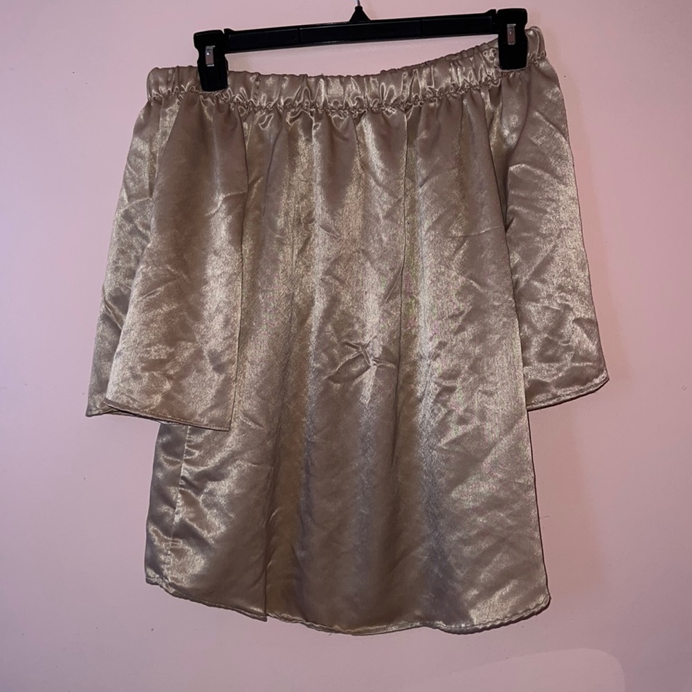 Gold Off-The Shoulder Top
